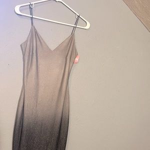 Windsor sparkle ombré dress Nude/ silver/ black